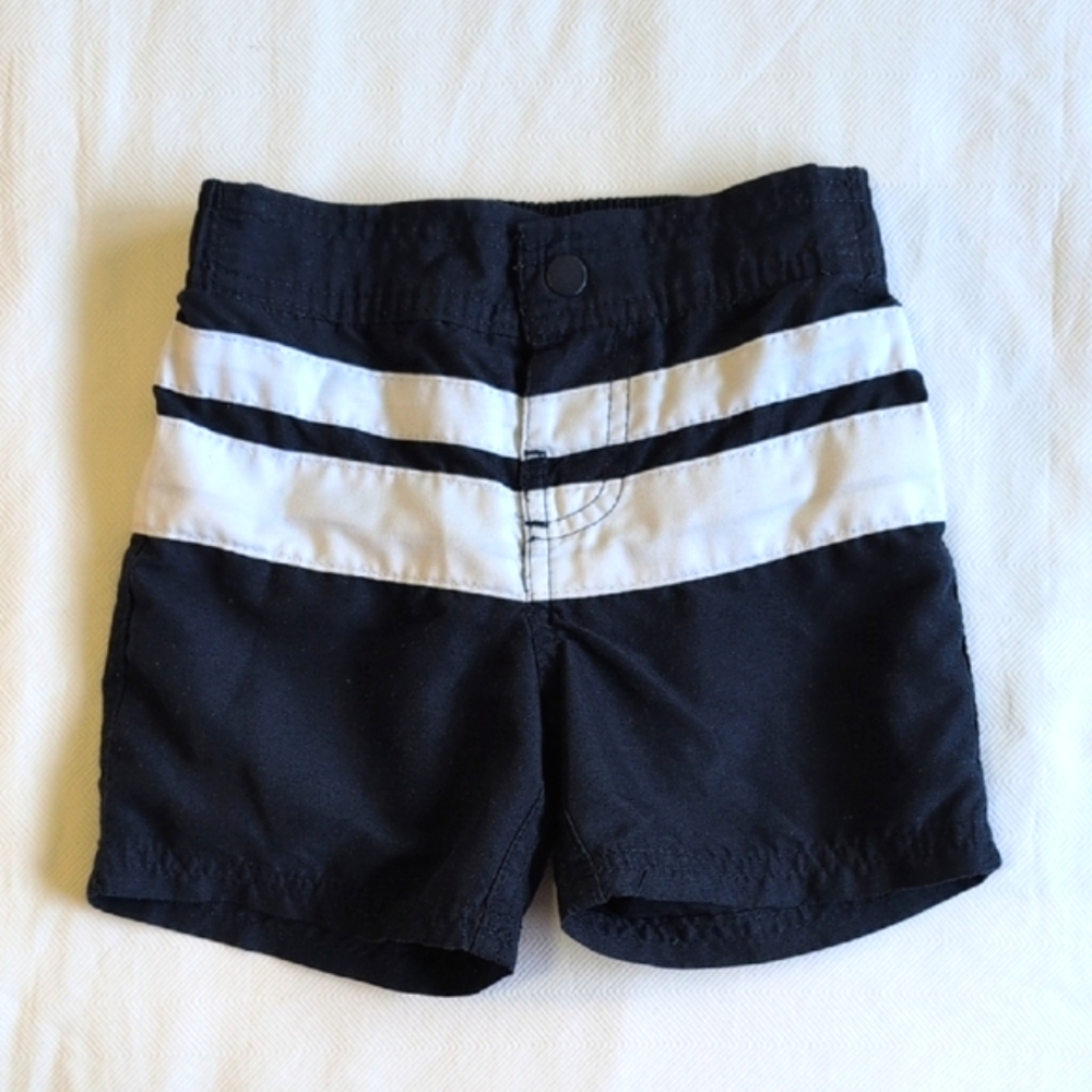 h&t navy blue stripe outdoor activewear board shorts 2T toddler boys